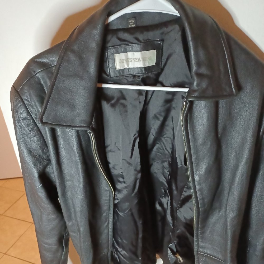 Women Leather Jack  with Zipper